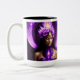 Violet Flame Angel Zweifarbige Tasse