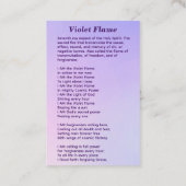 Violet Flame Chalice Visitenkarte (Rückseite)