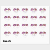 Violet Floral Boho Heart Sticker (Blatt)