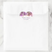 Violet Floral Boho Heart Sticker (Tasche)