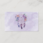 Violet Floral Dreamcatcher Girl Books for Baby Begleitkarte (Rückseite)