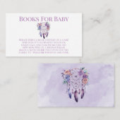 Violet Floral Dreamcatcher Girl Books for Baby Begleitkarte (Vorne/Hinten)