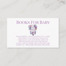 Violet Floral Dreamcatcher Girl Books for Baby Begleitkarte