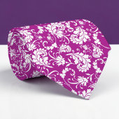 Violet Floral Pattern Custom Necktie Krawatte