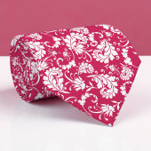 Violet Floral Pattern Custom Necktie Krawatte