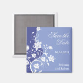 Violet Floral speichern das Datumsfenster Magnet (Vorderseite/Rückseite)
