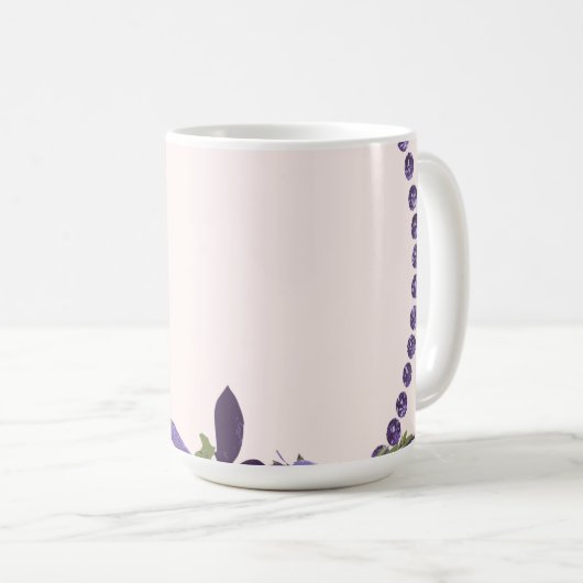 Violet Florals Kaffeetasse (VorderseiteRechts)