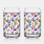Violet Flower Soda Glass Dosenglas (Links)