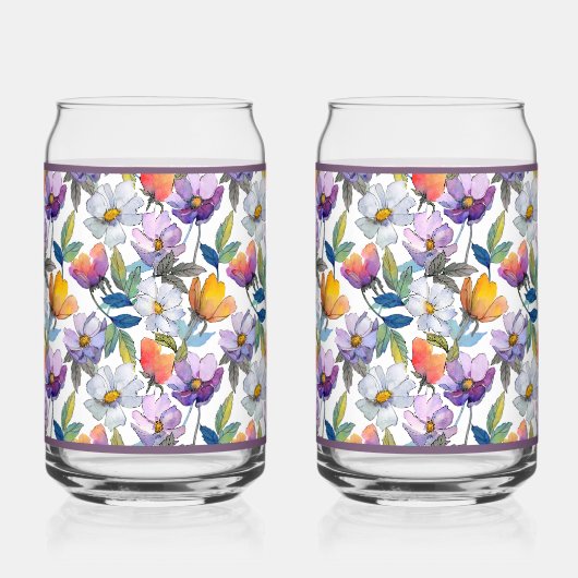 Violet Flower Soda Glass Dosenglas (Rechts)