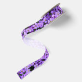 Violet Flowers Satin Ribbon Violets Spring Satinband (Rückseite)