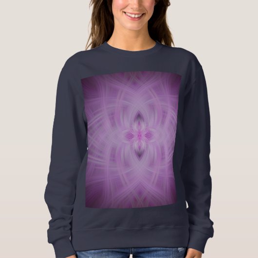 VIOLET - Fraktal Art - Sweatshirt (Vorderseite)