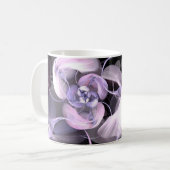 Violet Fraktal Flower Kaffeetasse (Vorderseite Links)