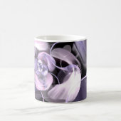 Violet Fraktal Flower Kaffeetasse (Mittel)