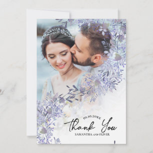 Violet Garden Wedding Foto Danke Karte