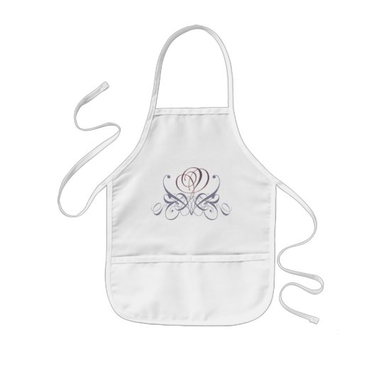 Violet Geblüht Rose Designer Bib Kinderschürze (Vorne)