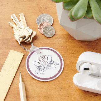 Violet Geblüht Rose Designer Schlüsselanhänger
