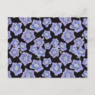 Violet Gentain Floral Pattern Feiertagspostkarte