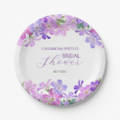 Violet Geranium Bridal Brunch Dusche Pappteller (Vorderseite)