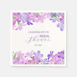 Violet Geranium Bridal Brunch Dusche Serviette