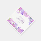 Violet Geranium Bridal Brunch Dusche Serviette (Ecke)