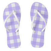 Violet Gingham Flip Flops Badesandalen (Fußbett)