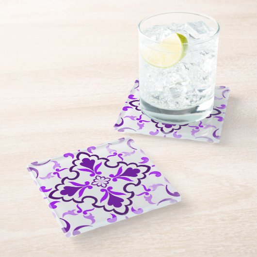 Violet Glasuntersetzer (Schrägansicht)