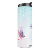 *~* Violet Glitzer Dragon Fly Girly Aqua Thermosbecher (Nach links gedreht)