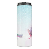 *~* Violet Glitzer Dragon Fly Girly Aqua Thermosbecher (Rückseite)