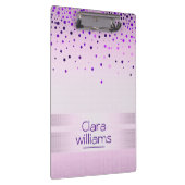 Violet Glitzer Imitate Sparkle Confetti Modernste Klemmbrett (Rechts)