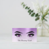 *~* VIOLET Glitzer Lashes QR Brows Extensions Visitenkarte (Stehend Vorderseite)