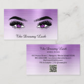 *~* VIOLET Glitzer Lashes QR Brows Extensions Visitenkarte (Vorne/Hinten)