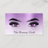 *~* VIOLET Glitzer Lashes QR Brows Extensions Visitenkarte (Vorderseite)