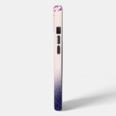 Violet Glitzer Ombre Diamonds Case-Mate iPhone Hülle (Rückseite / Links)