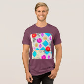 Violet Glow | Light Serie von JoyCrys Studio Tri-Blend Shirt (Vorderseite voll)