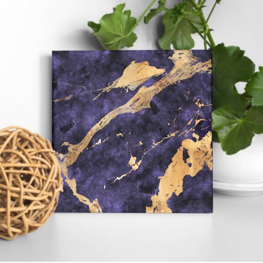 Violet Gold Abstrakt Tile - Eleganter Zuhause-Akze Fliese