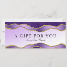 Violet Gold Agate Schönheitssalon Geschenkgutschei