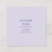 Violet Gold Floral Geometric Frame Elegant Quadratische Visitenkarte (Rückseite)