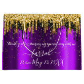 Violet Gold Lila Black Tropfens Gefallen Große Geschenktüte (Vorderseite)