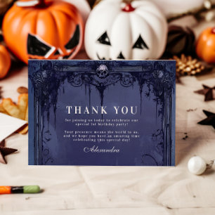 Violet Gothic Spooky ONE Geburtstag Dankeskarte