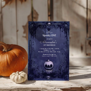 Violet Gothic Spooky ONE Geburtstag Einladung