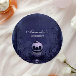 Violet Gothic Spooky ONE Geburtstag Pappteller