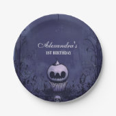 Violet Gothic Spooky ONE Geburtstag Pappteller (Vorderseite)