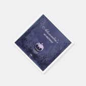 Violet Gothic Spooky ONE Geburtstag Serviette (Ecke)