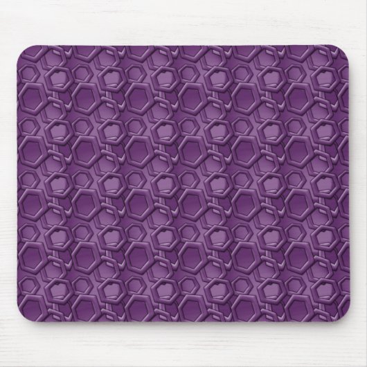 Violet Hexagons Muster Mousepad (Vorne)