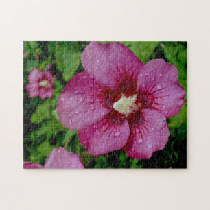 Violet Hibiskus Kreative Blume Jigsaw Puzzle