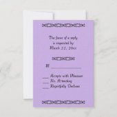 Violet Hochzeit RSVP Karte (Vorderseite)