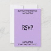 Violet Hochzeit RSVP Karte (Rückseite)