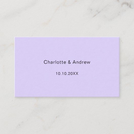 Violet Hochzeitsreaktion Website QR Code UAWG Begleitkarte (Vorderseite)