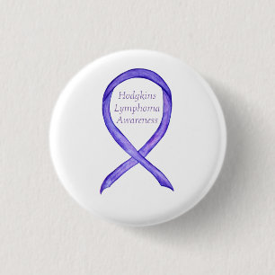 Violet Hodgkins Lymphom Awareness Ribbon Button