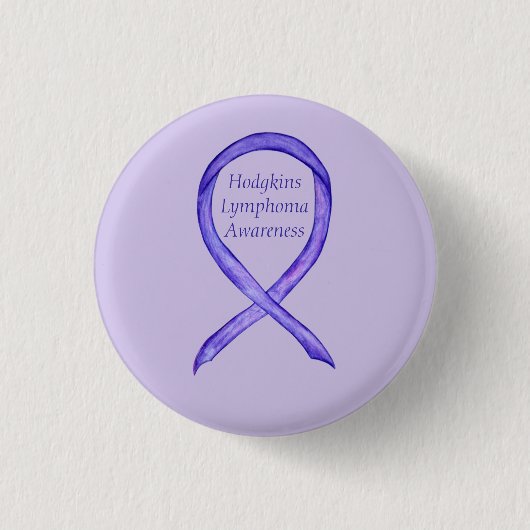 Violet Hodgkins Lymphoma Bänder Buttons (Vorderseite)